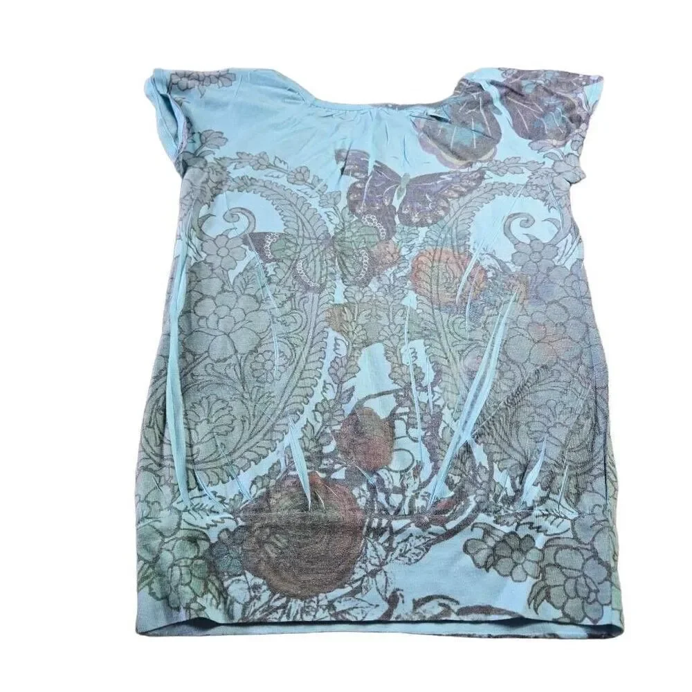 Xhilaration butterfly girl shirt L